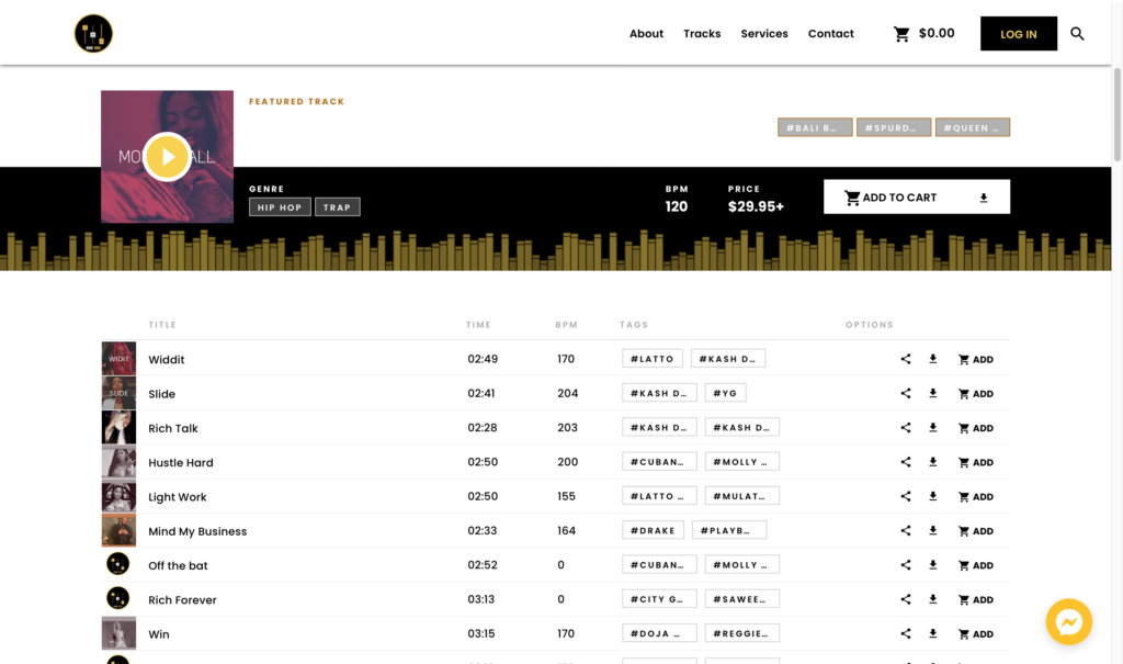 How to create a music producer website 2 Screenshot 2022 05 26 at 17.47.05