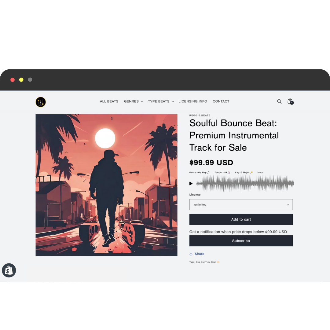Shopify Beat Store Service 1 3